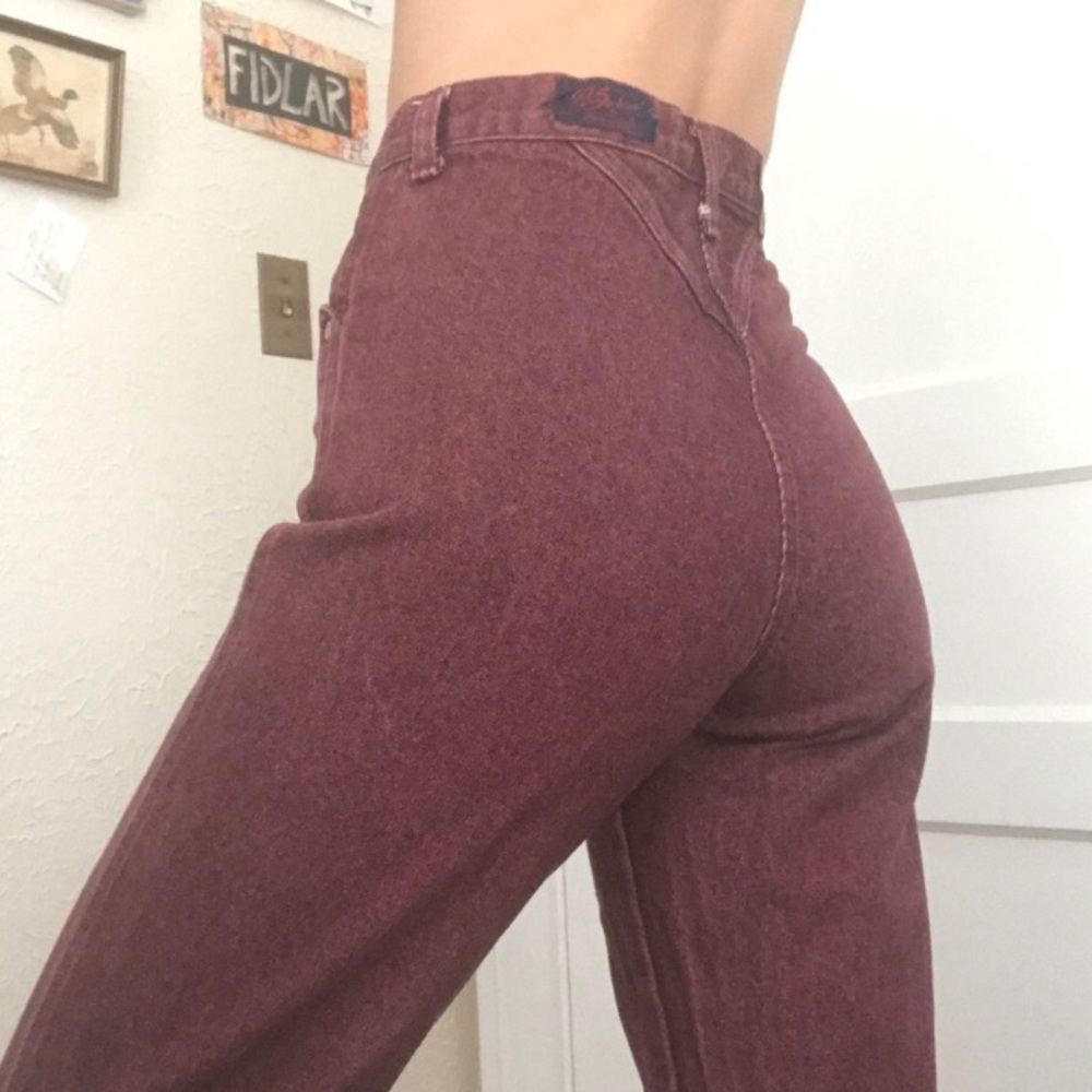 SOLD Maroon vintage high waisted mom jeans